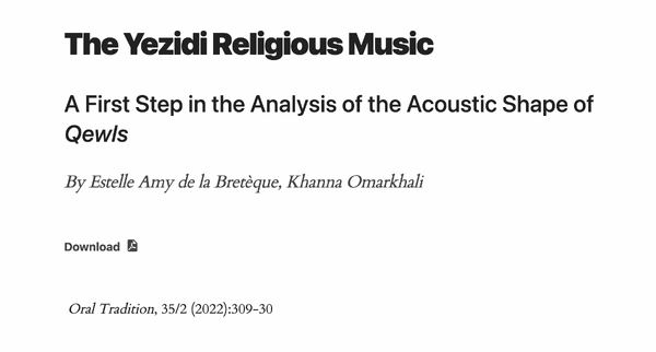 The Yezidi Religious Music. A First Step in the Analysis of ... Image 1
